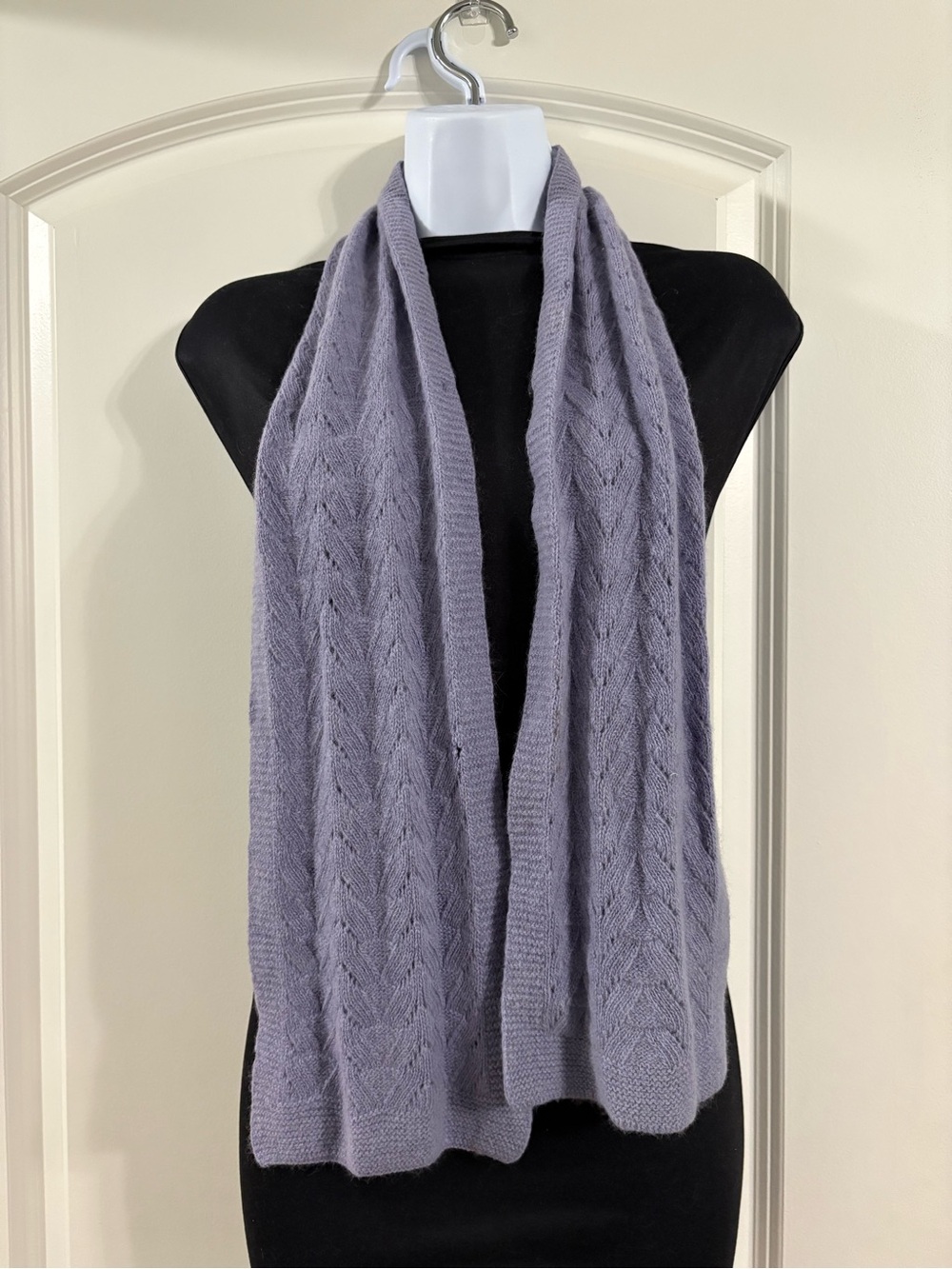 Cozy Lavender Knit Scarf - Women Accessories